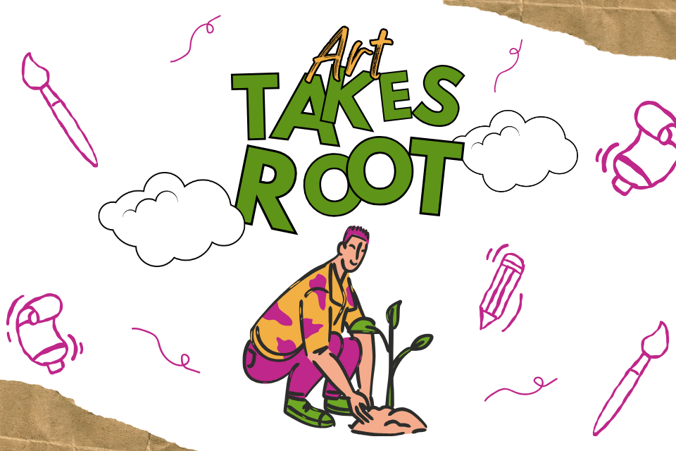 Art show sketch night flyer